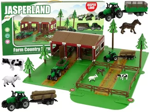 Farma Stodoła Zagroda Dla Zwierząt Gospodarstwo Dwa Traktory - Figurki dla dzieci - miniaturka - grafika 1