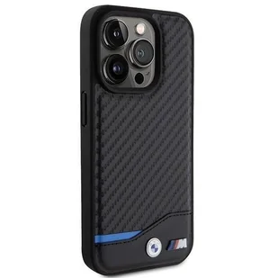 Etui BMW Leather Carbon na iPhone 15 Pro - czarne - Etui i futerały do telefonów - miniaturka - grafika 4
