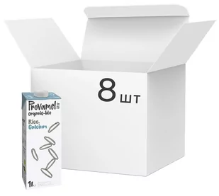 Opakowanie napoju ryżowego Provamel Calcium Rice Drink Bio 8 x 1 l (5411188109198) - Napoje roślinne - miniaturka - grafika 1