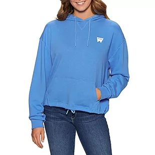 Wrangler Bluza damska z kapturem Drawcord, Marina Blue, S - Bluzy damskie - miniaturka - grafika 1
