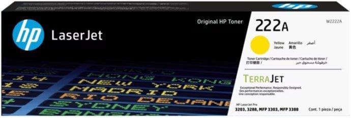 HP 222A - Gelb - original - LaserJet - Tonerpatrone W2222A - fur Color LaserJet Pro MFP 3302fdn