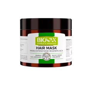 Lbiotica BIOVAX BAMBUS & OLEJ AVOCADO Intensywnie regenerująca maseczka 250 ml - Maseczki do twarzy - miniaturka - grafika 4