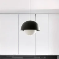 Lampy sufitowe - FARO BARCELONA Lampa wisząca LED Marisol, czarna, stal/szkło, Ø 30 cm - miniaturka - grafika 1