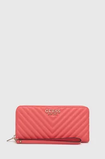 Portfele - Guess portfel damski kolor pomarańczowy - grafika 1