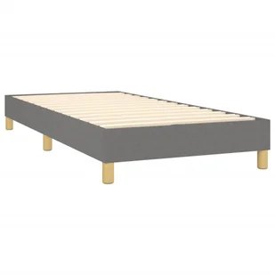 Lumarko Łóżko kontynentalne z materacem, ciemnoszara tkanina 100x200 cm - Łóżka - miniaturka - grafika 5