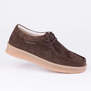 Połbuty damskie Wallabee GOODIN GD-XW-1010 skóra zamsz wiązane brąz 36 - Półbuty damskie Połbuty damskie Wallabee GOODIN GD-XW-1010 skóra zamsz wiązane brąz 36 - Półbuty damskie - miniaturka - grafika 1