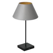 Lampy stojące - Luminex USB 903 lampa stołowa lampka 1x60W E27 czarny/szary/złoty - miniaturka - grafika 1