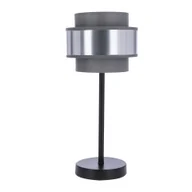Lampy stojące - Szara lampka stołowa z podwójnym abażurem 41-18465 z serii HARE - miniaturka - grafika 1