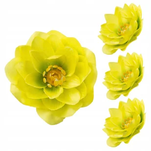Lotos LILIA WODNA główka wyrobowa 11 cm LEMON kwiat sztuczny 12 szt. - Sztuczne kwiaty - miniaturka - grafika 1