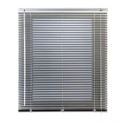 Żaluzje - Żaluzje aluminiowe z sznurkiem, kolor srebrny, 125x250 cm - miniaturka - grafika 1