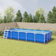 Akcesoria do basenów - vidaXL Mata pod basen, jasnoszara, 999x500 cm, geowłóknina poliestrowa - miniaturka - grafika 1