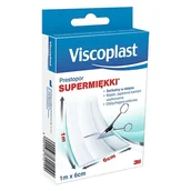 Apteczki i materiały opatrunkowe - Plaster Viscoplast Supermiękki Prestopor 1m x 6cm - miniaturka - grafika 1