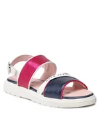 Buty dla dziewczynek - Pepe Jeans Sandały Wendy Logo PGS90183 Różowy - miniaturka - grafika 1