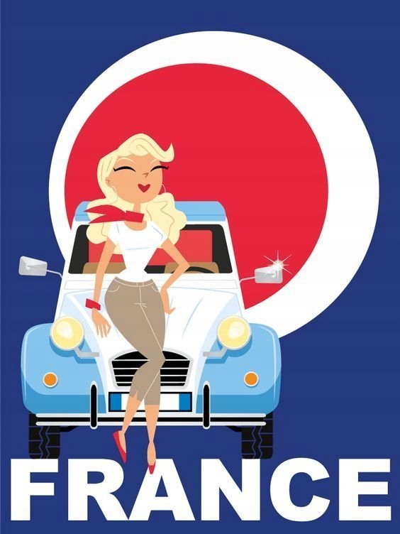 PODKŁADKA POD MYSZ Z Nadruk 22x18cm Francja Paryż Vintage Art Tekst Prezent