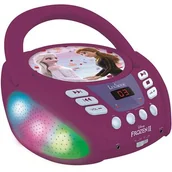Instrumenty muzyczne dla dzieci - Lexibook RCD109FZ Disney Frozen odtwarzacz CD dla dzieci, przenośny, wielokolorowe efekty świetlne, mikrofon, gniazdo AUX, zasilanie AC lub bateryjne, dla dziewcząt, chłopców, fioletowy LEXRCD109FZ - miniaturka - grafika 1