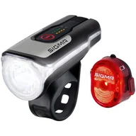 Lampki rowerowe - Sigma sport SPORT Aura 80/Nugget II Zestaw oświetlenia na USB 2020 Oświetlenie rowerowe - zestawy 4016224178506 - miniaturka - grafika 1