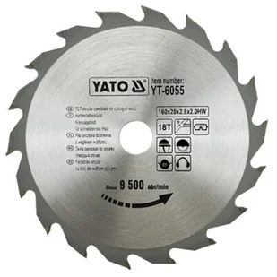 YATO PIŁA TARCZOWA Z WĘGLIKIEM 160X18X20 MM (YT-6055) - Tarcze do pił - miniaturka - grafika 1