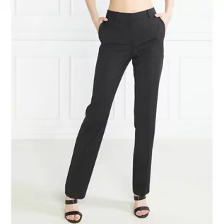 Spodnie damskie - BOSS Wełniane spodnie Tameah | Slim Fit - grafika 1