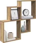 Półki do salonu - vidaXL Półka ścienna, dąb artisan, 80x15x78,5 cm - miniaturka - grafika 1
