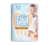 Pieluchy - Gugu Love & Care pieluchomajtki rozmiar 6 XL (16+ kg) 18 sztuk - miniaturka - grafika 1