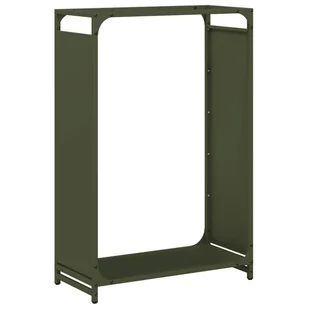vidaXL Stojak na drewno opałowe Oliwkowo-zielony 60x28x90 cm - Wózki magazynowe - miniaturka - grafika 1