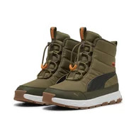 Odzież sportowa dziecięca - Młodzieżowe buty PUMA Evolve PUMA Olive Black Orange Glo Green - miniaturka - grafika 1
