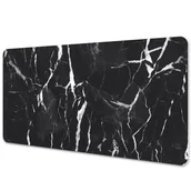 Podkładki na biurko - Mata ochronna z nadrukiem Czarny marmur 90x45 cm - miniaturka - grafika 1