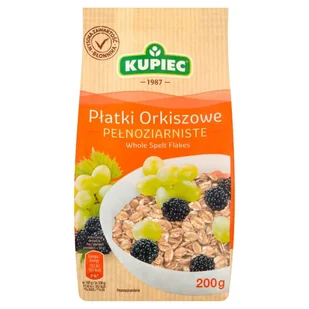 Kupiec Sp z o.o PŁATKI ORKISZOWE PEŁNOZIARNISTE 200G zakupy dla domu i biura 48728869 - Płatki śniadaniowe i musli - miniaturka - grafika 1