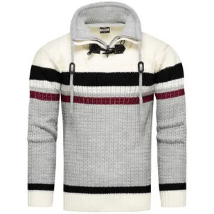 Gruby męski sweter zimowy z dużym kominem Recea - Swetry męskie - miniaturka - grafika 1