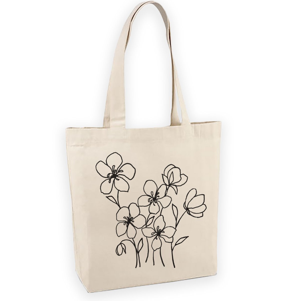 Torba bawełniana z nadrukiem polne kwiaty