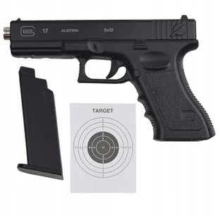 Pistolet Policja Metalowy Replika Asg Kulki Glock - Zabawki militarne - miniaturka - grafika 1