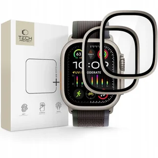 Szkło hartowane Tech-Protect Glass Ring do Apple Watch Ultra 1 / 2 / 3 49mm Titanium [2 PACK] - Akcesoria do smartwatchy - miniaturka - grafika 1