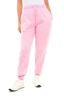 Spodnie damskie - M17 Damskie spodnie do biegania z recyklingu na co dzień spodnie dresowe z mankietami spodnie wypoczynkowe elastyczne spodnie do jogi trening dres kieszenie, różowy, S - miniaturka - grafika 1