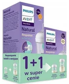 Butelki dla niemowląt - SCY670/01 + SCY673/01 BUTELKA RESPONSYWNA NATURAL Z WENTYLEM AIR FREE 260ML - miniaturka - grafika 1