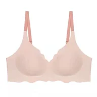 Biustonosze - Wygodny biustonosz bezszwowy - Pudrowy róż XL - miniaturka - grafika 1