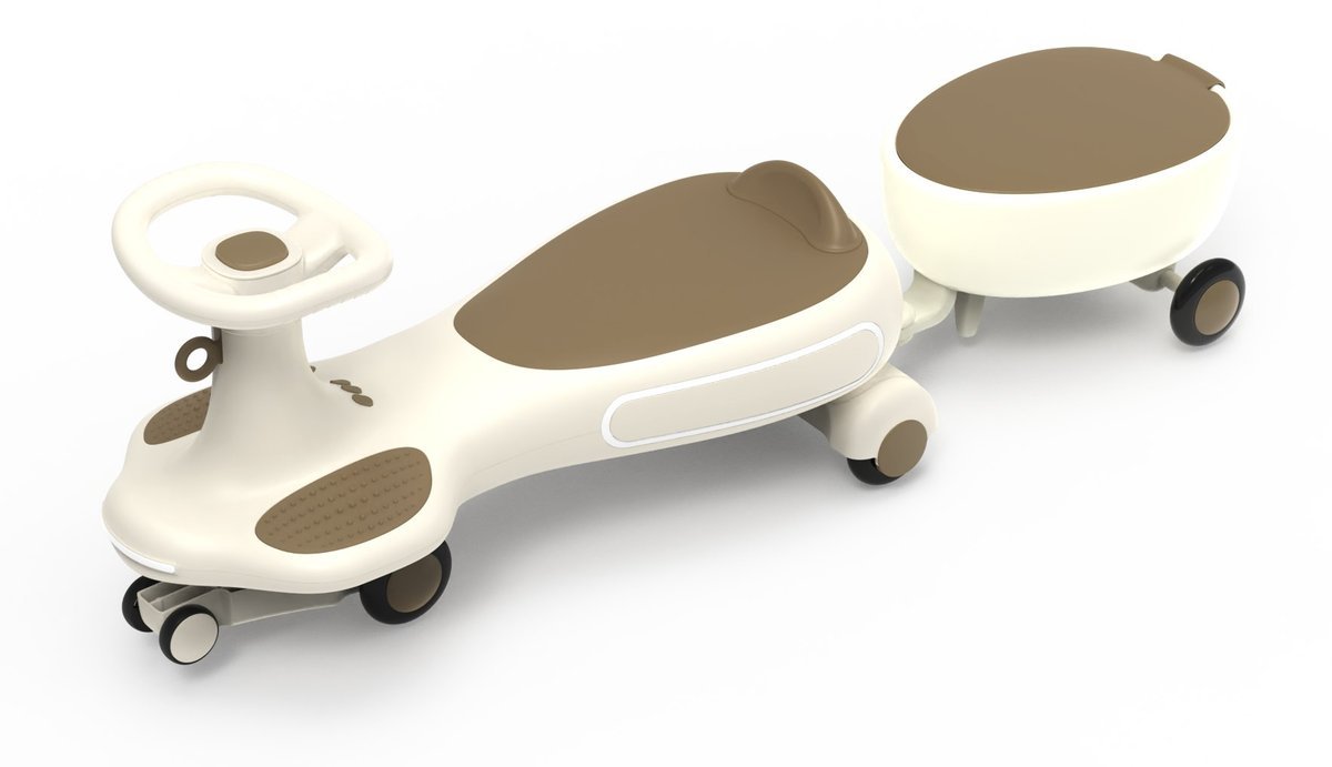 Jeździk Grawitacyjny Arti Led I Wózek Do Jeździka - Beżowy
