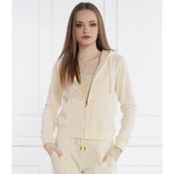 Bluzy damskie - Juicy Couture Bluza Robertson Classic Velour Zip Trough Hoodie GOLD HW | Regular Fit - miniaturka - grafika 1