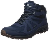 Buty trekkingowe męskie - Jack Wolfskin Męskie buty trekkingowe Woodland 2 Texapore MID M, Night Blue, 43 EU, niebieski (Night Blue), 43 EU - miniaturka - grafika 1