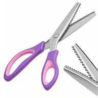 Pasmanteria - TEMU Profesjonalne Nożyczki do Szycia 9" z Ostrymi Ostrzami i Wzorem Antyrozpraszającym, Ergonomiczną Rękojeścią - Stal Nierdzewna, Idealne dla - miniaturka - grafika 1