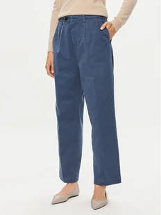 Tommy Hilfiger Spodnie materiałowe WW0WW42233 Niebieski Relaxed Fit - Spodnie damskie - miniaturka - grafika 1