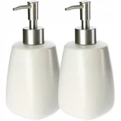 Akcesoria łazienkowe - Dozownik na mydło w płynie Palmi 400 ml 2 szt. - miniaturka - grafika 1