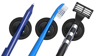 Schneider Klick-Fix Uniwersalny uchwyt (samoprzylepny uchwyt na szczoteczki do zębów, golarki, kabel, długopisy i wiele innych, zestaw 5 sztuk, czarny - Długopisy - miniaturka - grafika 1
