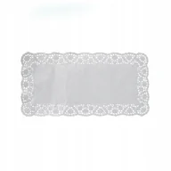Dekoracje i nakrycia stołu na imprezę - Serwetki ażurowe prostokątne białe 18x30cm 100 szt - miniaturka - grafika 1