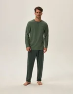 Piżamy męskie - Piżama Hale 41917-70X Zielona - Henderson - miniaturka - grafika 1