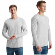 Koszulki męskie - Koszulka Męska T-shirt Długi Rękaw PRMEMIUM 310360 SZARA Heather M - miniaturka - grafika 1