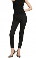 Legginsy - GUESS DAMSKIE CZARNE LEGGINSY WYSOKI STAN GŁADKIE KLASYCZNE L GNA - miniaturka - grafika 1