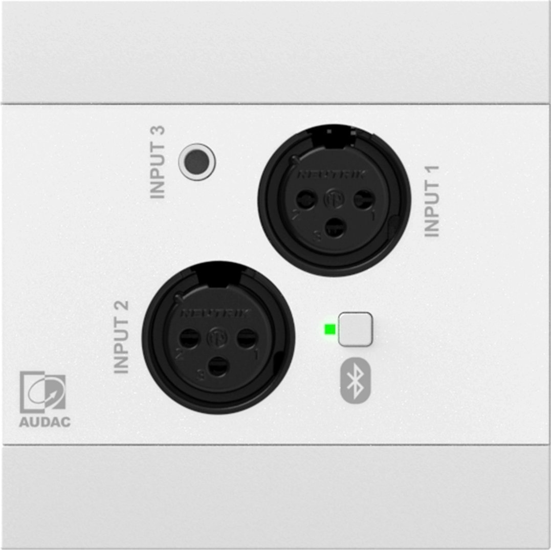 Audac AUDAC NWP320/W Sieciowy panel wejściowy audio - 2 x XLR + 3,5 mm jack + BT 4 CH Wersja biała