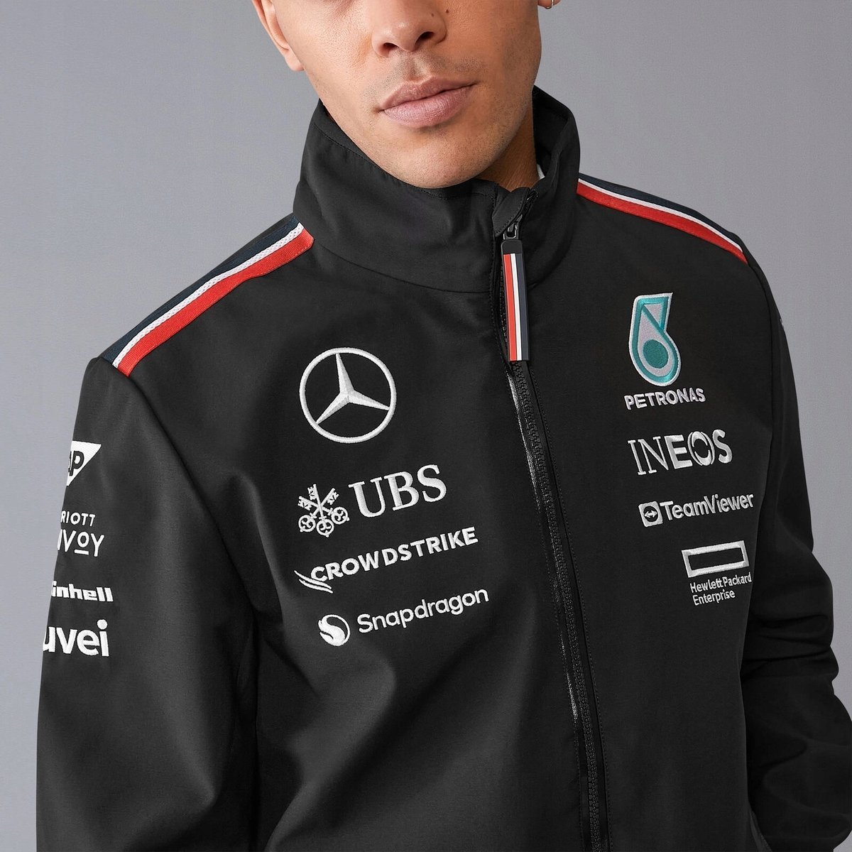 Kurtka męska softshell czarna Team Mercedes AMG F1 Roz.S