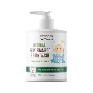 Wooden Spoon bezzapachowy szampon i płyn do mycia ciała i włosów dla dzieci i niemowląt, 300 ml - Kosmetyki kąpielowe dla dzieci - miniaturka - grafika 1