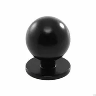 Klamki - Gałka meblowa 1349 25 Metalowa Czarna - miniaturka - grafika 1